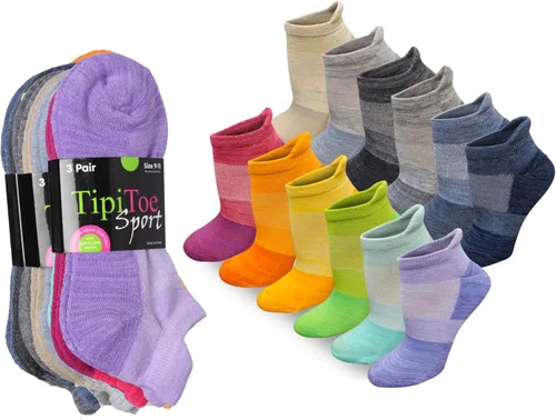Vista 42 de Tipi Toe Women’s 12 Pack Cushioned Low Cut Socks – Breathable, Moisture-Wicking Athletic Comfort for Running & Daily Wear