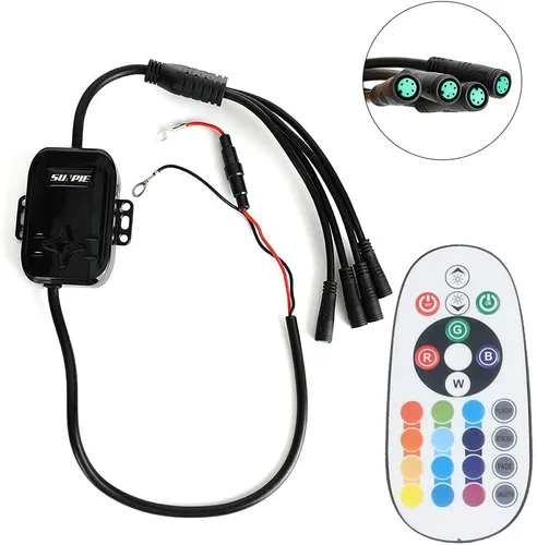Vista 6 de SUNPIE 4 cápsulas de luces RGBW mejoradas de 210 grados de ángulo amplio con modo APP/voz, modo música, control automático, kit de luces de neón