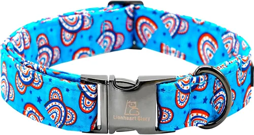 Vista 23 de Lionheart glory Collar de perro, collar azul para perros pequeños, collar de dinosaurio ajustable para perros pequeños, regalo para mascotas