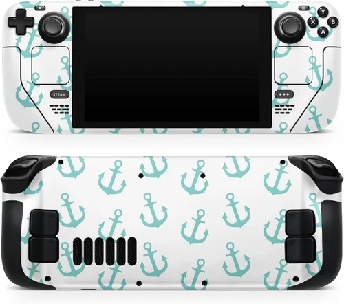 Vista 6 de Design Skinz - Compatible con Steam Deck - Calcomanía protectora de vinilo extraíble resistente a los arañazos - Micro anclajes verde azulado