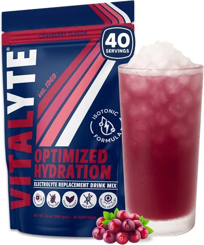 Vista 27 de Polvo para preparar bebida natural de electrolitos, libre de gluten, contenedor con 80 porciones, marca Vitalyte, cítrico (Cool Citrus)