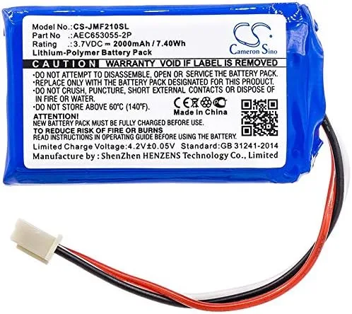Vista 2 de XSP - Batería de repuesto para JBL Flip II (2013), Flip 2 (2013) PN AEC653055-2P