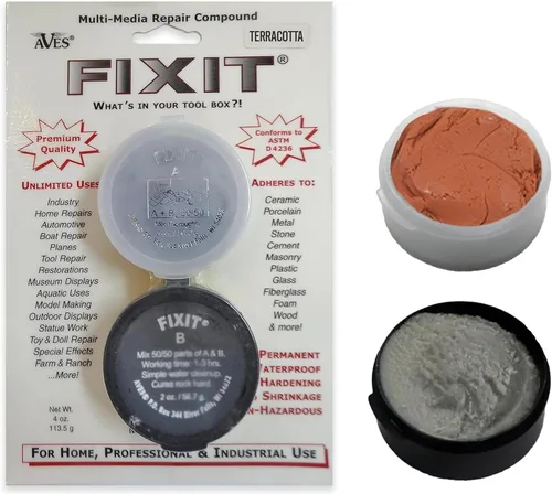 Vista 8 de Aves FIXIT - Compuesto de reparación multimedia, compuesto de modelado de 2 partes (A y B), 1 libra, arcilla autoendurecente duradera e impermeable