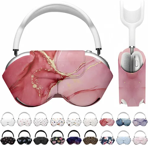 Vista 31 de Maxjoy para Apple Airpods Max Funda inteligente de cubierta, Accesorios de cubierta protectora de cuero PU suave para Airpod Max con modo de sueño