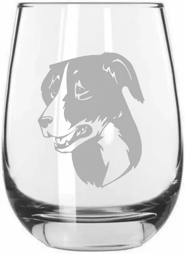 Vista 18 de Shar Pei (chino) - Vaso de vino sin tallo grabado para perro, 15.25 onzas