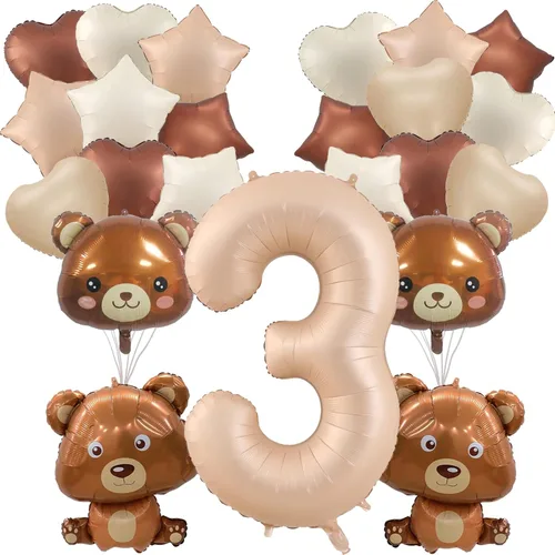 Vista 7 de 23 globos de oso, globos de 40 pulgadas, globos de oso de peluche de 40 pulgadas, globos de cumpleaños, globos de aluminio de animales para Caramelo
