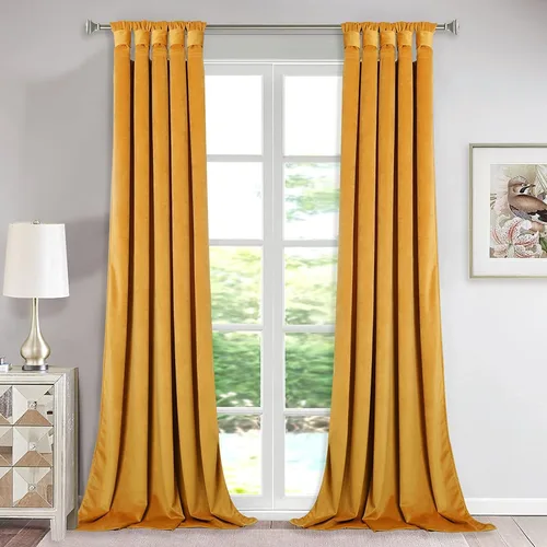 Vista 13 de EcoDrapes Paneles de cortina macizos con pestañas trenzadas para casa de lujo (rosa bebé, 52 pulgadas de ancho por 63 pulgadas de largo, 1 panel)