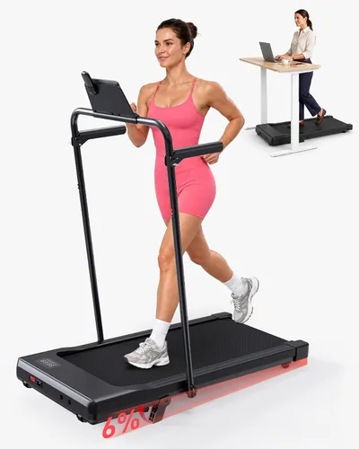 Vista 9 de Superun 3 in 1 Walking Pad with 6% Incline, Under Desk Treadmill Negro profundo