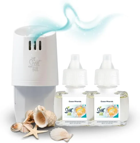 Vista 13 de Scent Fill Ambientador enchufable de sidra de manzana, repuestos de aceite perfumado, 2 recambios + difusor