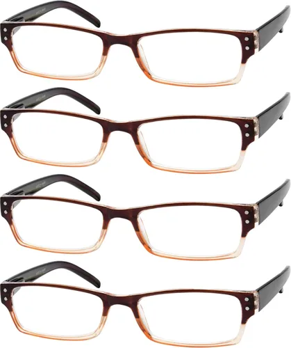 Vista 10 de Eyekepper Lentes de lectura, paquete de 4 lentes de sol de lectura para mujeres y hombres, lentes de lectura bajo el sol, lentes de lectura de dos