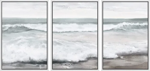 Vista 16 de SIGNWIN Lienzo enmarcado para pared, juego de arte sereno de pantanos con humedales verdes e ilustraciones de agua tranquila, arte moderno