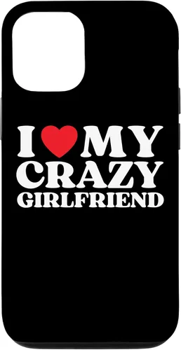 Vista 28 de Funny I Love My Crazy Girlfriend I Red Heart My Crazy GF - Carcasa para iPhone 17