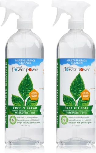 Vista 7 de Natural Flower Power - Limpiador multiusos, espray de limpieza multisuperficie, aerosol de encimera, no tóxico, sin humos agresivos ni productos