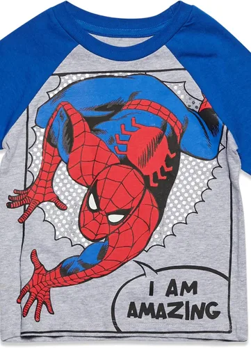 Vista 6 de Marvel 4 Pack Athletic T-Shirts Toddler to Big Kid Sizes (2T - 18-20)