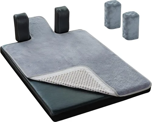 Vista 6 de Pilates Reformer - Toalla antideslizante (incluye 2 fundas de hombro para bloques) (BEIGE)