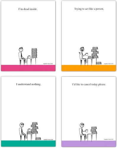 Vista 7 de Bloc de notas divertidos (paquete de 4) de 4 x 5.25 pulgadas, regalo de oficina humorístico para amigos y compañeros de trabajo (impresionante)