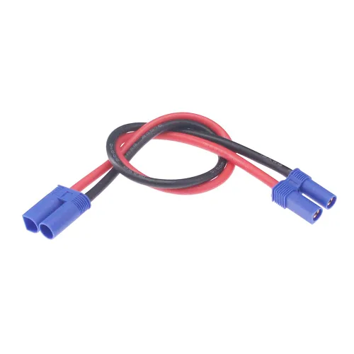 Vista 2 de 2pcs EC5 M a EC5 Adaptador FM Extensión Hembra Macho 12awg 12inch Cable de Silicona para Batería RC (C173-2)