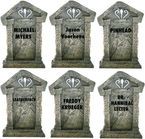 Vista 10 de Tumbas de mentira para decorar el jardín para Halloween. Juego de 6 unidades de 21.3" x 14.8
