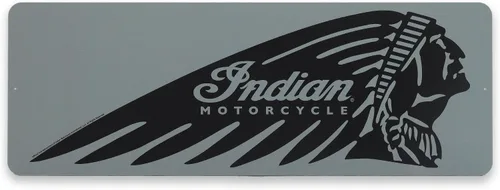 Vista 6 de Letrero redondo de metal en relieve para motocicleta india, arte de pared de motocicleta india vintage para garaje o cueva de hombre