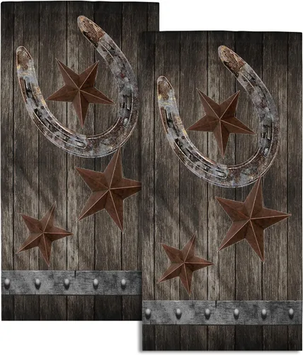 Vista 21 de Giwawa Toallas de mano en blanco y negro – Juego de 2 toallas de baño decorativas para baño, cocina, gimnasio, 14 x 28 pulgadas