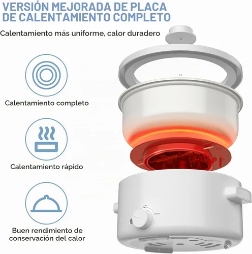 Vista 5 de [Usado] Cocina eléctrica, olla eléctrica antiadherente de esmalte