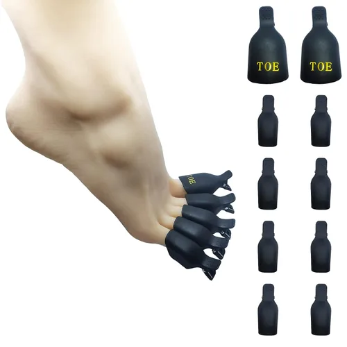 Vista 16 de Kit de removedor de esmalte de uñas de gel con 10 clips de removedor de esmalte de uñas rosa con tapa, botella dispensadora, empujador de cutículas