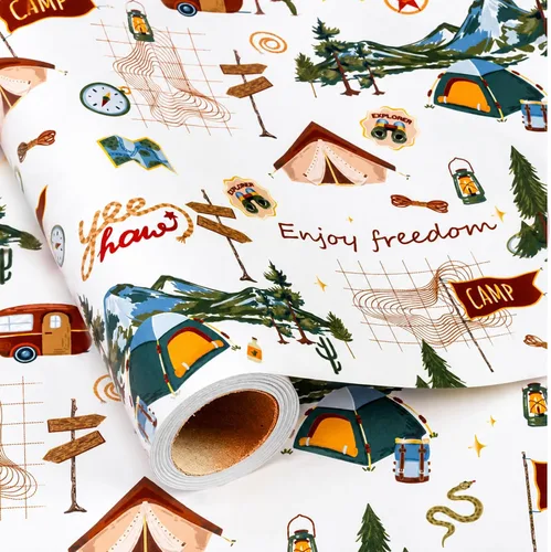 Vista 14 de Burymento Monster Truck Wrapping Paper Roll, Boys Birthday Wrapping Paper