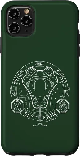 Vista 13 de iPhone 16 Harry Potter Slytherin Line Art Snake Symbol Case