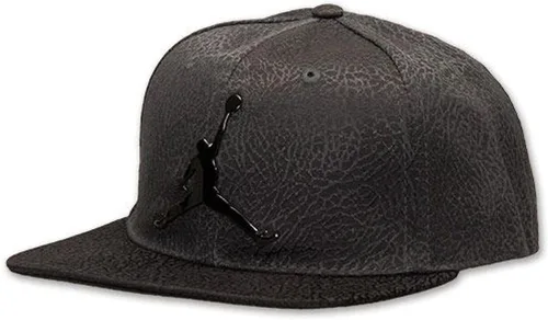 Vista 2 de Jordan Big Boys Elephant Print Elite Snapback – Jacquard, Metallic Jumpman, Adjustable Hat Negro