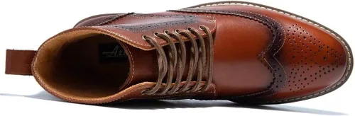 Vista 3 de Botas Chelsea para hombre, elegantes y cómodas, de cuero, con cremallera
