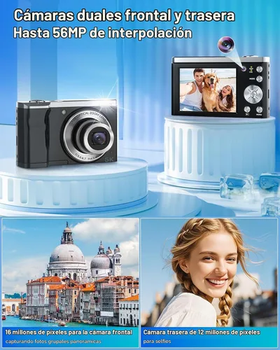 Vista 4 de Cámara digital 5K Cámaras de 56MP para fotografía Autofoco, zoom óptico 10X