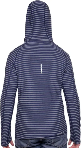 Vista 2 de MERIWOOL Sudadera con capucha para hombre, ligera, de lana merina, manga larga, térmica