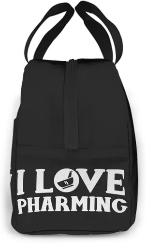 Vista 3 de Funny Pharmacists I Love Pharmacy Technician - Lonchera térmica portátil con bolsillo frontal, reutilizable, a prueba de fugas, para mujeres