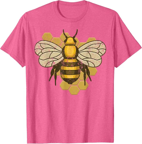 Vista 29 de Retro Beekeeper Beekeeper Honey Bumblebee Vintage Saves Bees T-Shirt Asphalt Grey