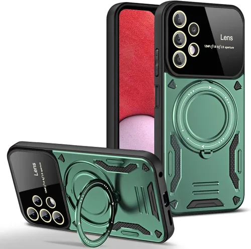 Vista 9 de Funda para Samsung Galaxy A13 5G / A04 / A04S con protector de lente de cámara, protección contra caídas de grado militar a prueba de golpes