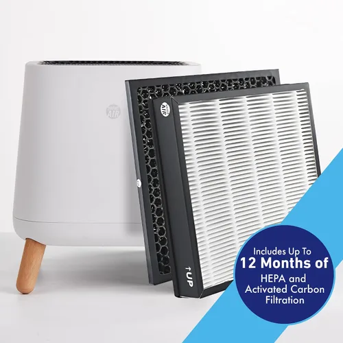 Vista 2 de Smart Air (AKA Smart Health) Purificador de aire Sqair H13 HEPA y carbón activado Limpia hasta 900 pies cuadrados/30 minutos, 23-52 dB Para