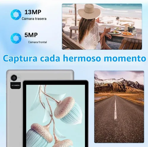 Vista 7 de Crelander Tablet Android 15 de 10.1 pulgadas, tableta Android de 12 GB+128 GB, batería de 8000 mAh, pantalla táctil de 1280 x 800, WiFi Rosa