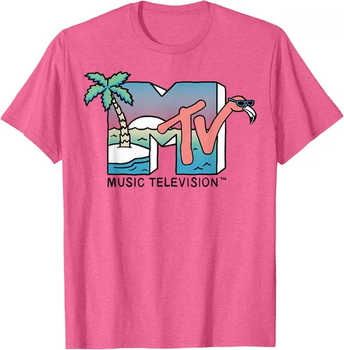 Vista 12 de MTV Camiseta con logotipo de flamenco de Beach Island Blanco