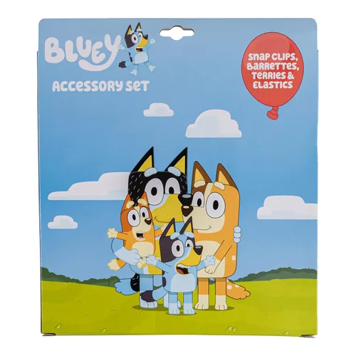 Vista 7 de Luv Her Bluey - Juego de accesorios de 20 piezas para niñas con 3 pasadores, 4 pinzas para el cabello, 5 elásticos y 8 ponis de rizo, a partir de 3