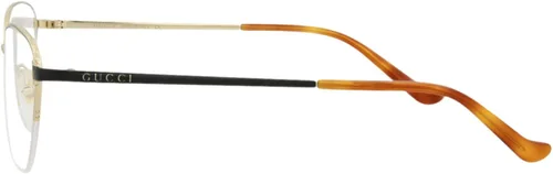 Vista 3 de Gucci Gafas de diseñador de moda transparentes color dorado y negro para mujer