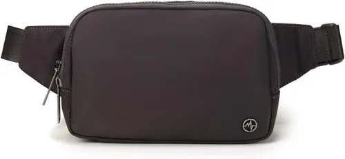 Vista 14 de Bolsa de Cinturón Pander Grande 2L, Riñonera de Nylon para Mujeres y Hombres con Correa Ajustable Negro Onyx