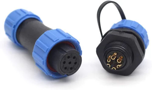 Vista 22 de SP13 2pin/3pin/4pin/5pin/6pin/7pin/9pin conector de cable de aviación, enchufe impermeable IP67, conector de equipo de luz LED