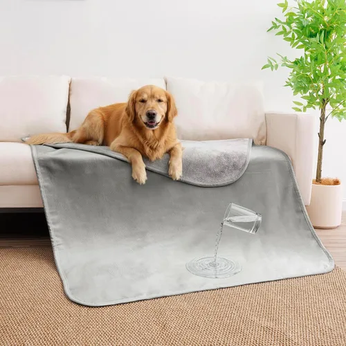 Vista 25 de Manta impermeable para perros pequeños, a prueba de fugas, manta reversible para sofá, cama, protector de muebles lavable a máquina, 25 x 35
