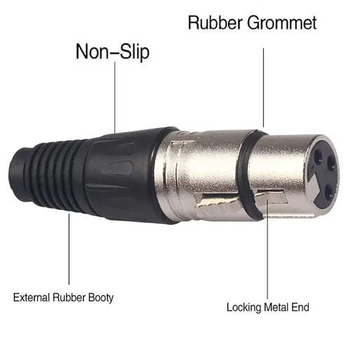 Vista 4 de Adaptador de cable equilibrado XLR a 0.138 in, cable de micrófono XLR hembra a 1/8 pulgadas para videocámaras, cámaras DSLR, dispositivo