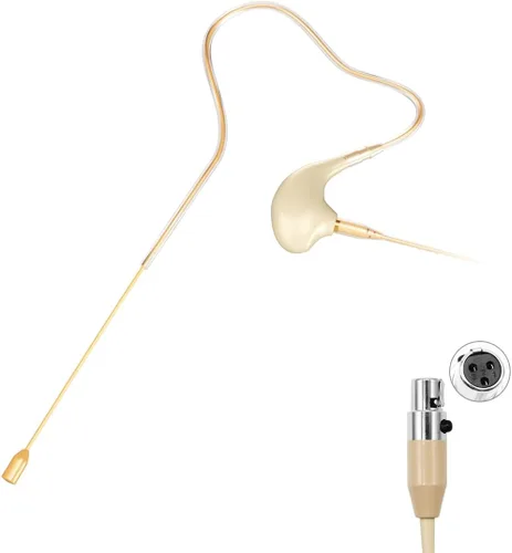 Vista 8 de KIMAFUN Micrófono de Diadema/Auricular de Una Sola Oreja con Gancho para la Oreja Colgante Sobre la Oreja Micrófono Condensador Compatible