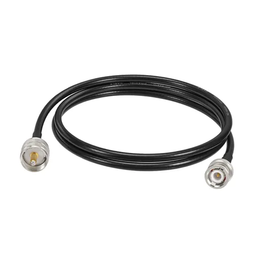 Vista 5 de Eightwood Cable UHF PL259 macho a BNC macho RG58 coaxial de 3 pies para radio CB, radio ham y radio amateur, medidor SWR
