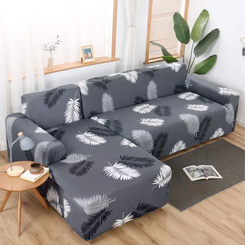 Vista 3 de MIFXIN Funda de sofá modular en forma de L, 2 piezas, elásticas, en forma de L, con parte inferior elástica para sala de estar, niños, perros