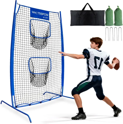 Vista 11 de Football Throwing Target Net, Quarterback Training Equipment with CarryBag