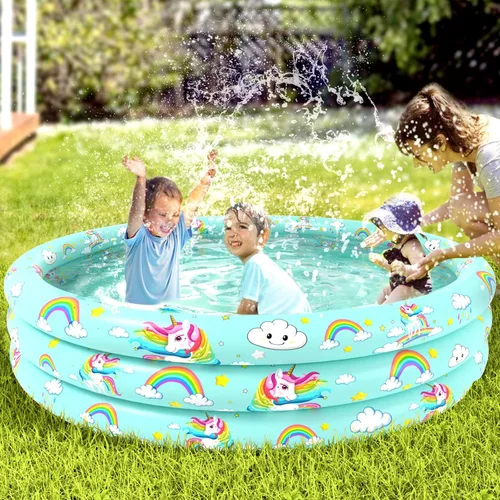 Vista 5 de Jasonwell Piscina inflable para bebés y niños – Piscina para niños pequeños, piscinas inflables para bebés, piscina inflable para niños