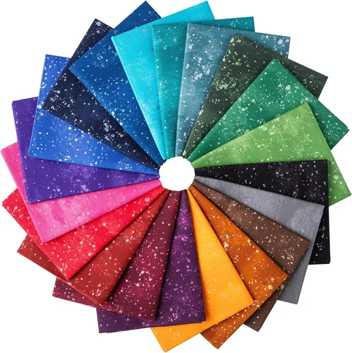 Vista 13 de Paquetes de tela 100% algodón Fat Quarters para coser 30 piezas de 18 x 22 pulgadas de algodón precortados surtidos en la colección Mirage Tonals